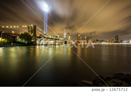 Tribute in Light. Downtown New York City 12675712