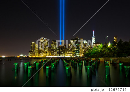 Tribute in Light. Downtown New York City 12675715