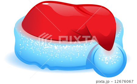 Red Christmas hat with blue trim Red Christmas hat with blue trim 12676067
