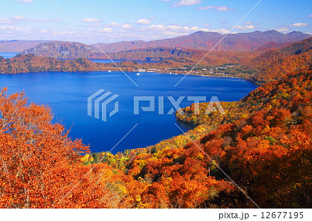 紅葉の十和田湖・紫明亭 紅葉の十和田湖・紫明亭 12677195