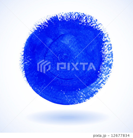Blue Circle Watercolor Banner. Vector illustration 12677834
