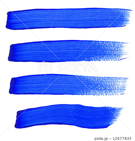 Blue ink vector brush strokes 12677835