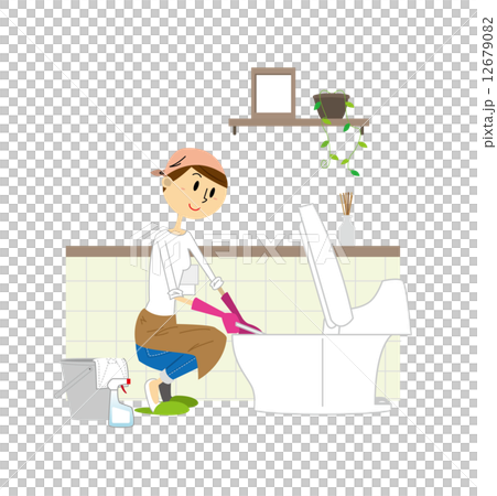 トイレ掃除する女性 12679082