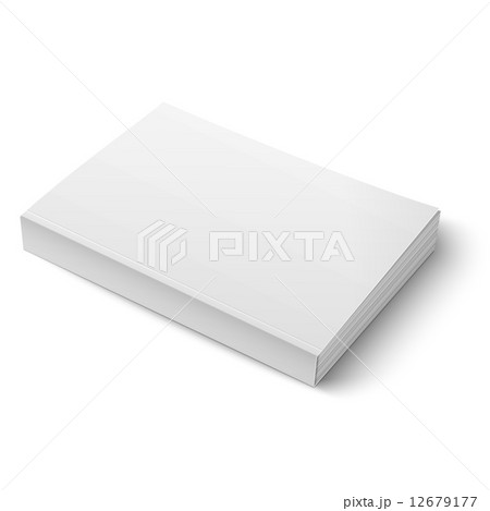 Blank softcover book template on white. Blank softcover book template on white. 12679177