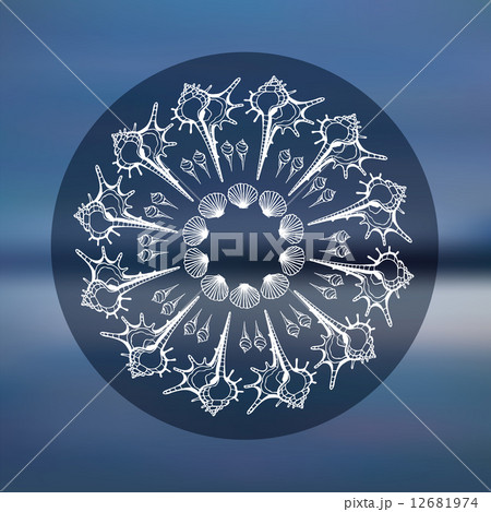 Mandala. Sea background. Mandala. Sea background. 12681974