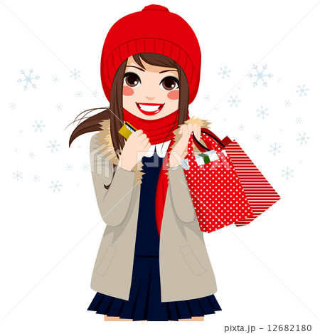 Christmas Winter Shopping Girl Christmas Winter Shopping Girl 12682180