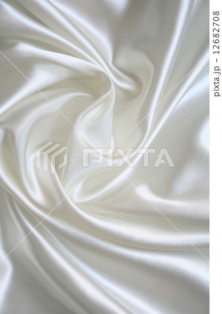 Smooth elegant white silk can use as wedding background 12682708
