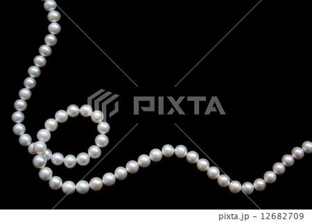 White pearls on the black velvet White pearls on the black velvet 12682709