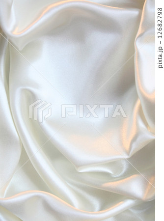 Smooth elegant white silk as background 12682798