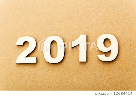 Wooden text for year 2019 Wooden text for year 2019 12684414