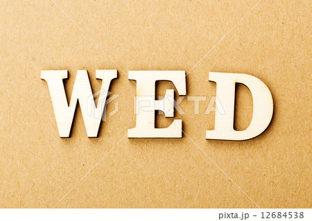 Wooden text for wednesday Wooden text for wednesday 12684538