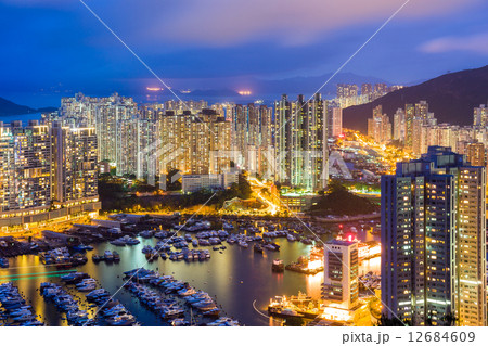 Aberdeen typhoon shelter in Hong Kong 12684609