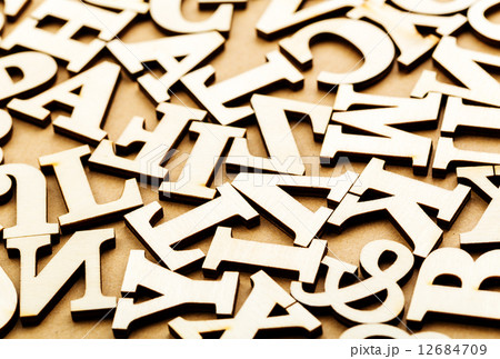Jumbled wooden letter 12684709
