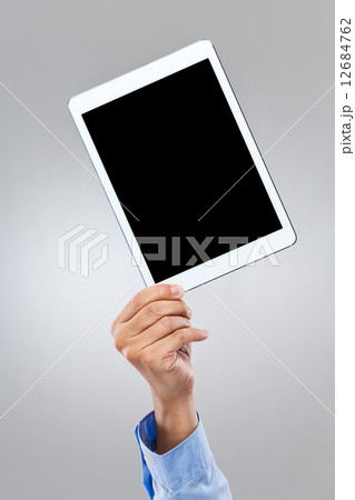Man with blank screen of digital tablet Man with blank screen of digital tablet 12684762
