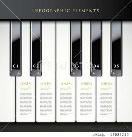 ピアノ アイコン 幾何学的のイラスト素材