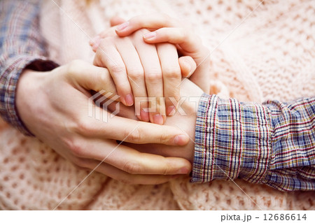 young couple in love outdoors on a sunny day 12686614