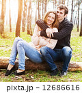 young couple in love outdoors on a sunny day 12686616