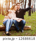young couple in love outdoors on a sunny day 12686618