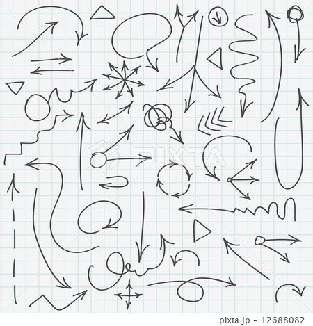 Set of various hand drawn arrows. Set of various hand drawn arrows. 12688082
