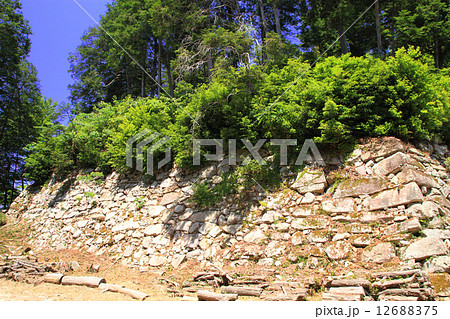 6月滋賀 安土城・二の丸石垣 12688375