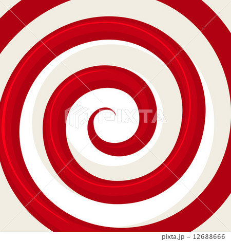 Red Hypnosis Spiral Pattern. Optical illusion. Vector 12688666