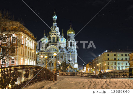 Night winter Church Savior on Blood in St-Petersburg Night winter Church Savior on Blood in St-Petersburg 12689340