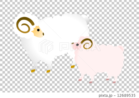 未年　年賀素材 12689535