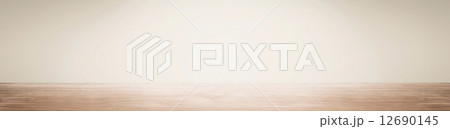 wall and wooden floor in panorama view 12690145