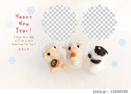 フォトフレーム付き年賀状 12690396