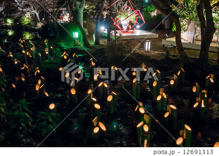 東山花灯路　円山公園　幽玄の川 12691313