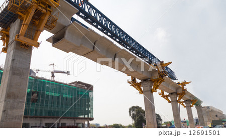 Construction in progress of a mass rapid transit line Construction in progress of a mass rapid transit line 12691501
