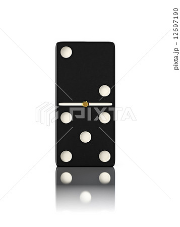 Domino game bone close up isolated Domino game bone close up isolated 12697190
