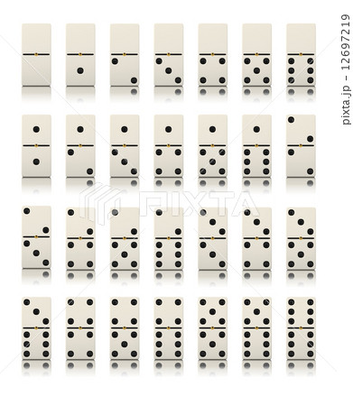 Domino game set isolated Domino game set isolated 12697219