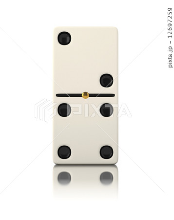 Domino game bone close up isolated 12697259
