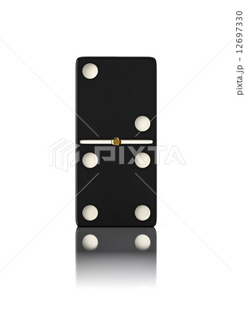 Domino game bone close up isolated 12697330