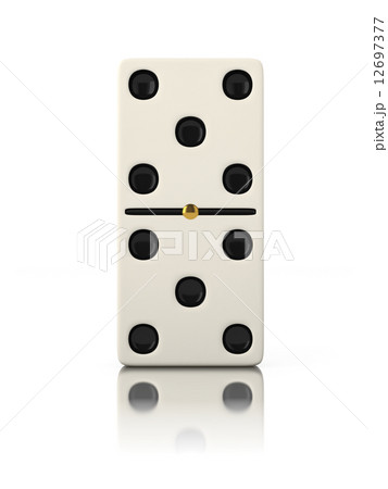 Domino game bone close up isolated 12697377