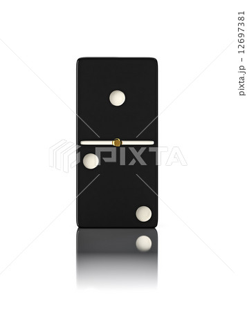 Domino game bone close up isolated 12697381