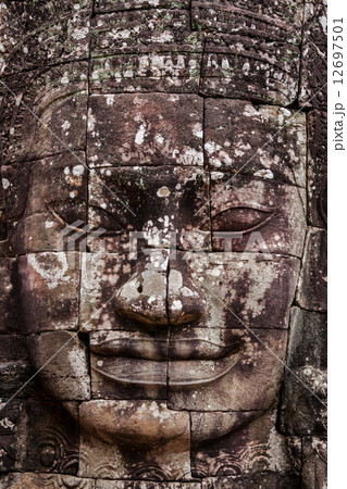 Face of Bayon temple, Angkor, Cambodia Face of Bayon temple, Angkor, Cambodia 12697501