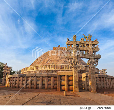 Great Stupa. Sanchi, Madhya Pradesh, India 12697606
