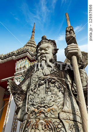 Wat Pho stone guardian, Thailand 12697666