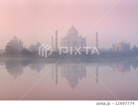 Taj Mahal on sunrise sunset, Agra, India 12697774