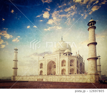 Taj Mahal on sunrise sunset, Agra, India 12697805