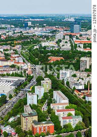 Aerial view of Munich. Munich, Bavaria, Germany 12697978