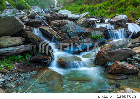 Bhagsu waterfall. Bhagsu, Himachal Pradesh, India Bhagsu waterfall. Bhagsu, Himachal Pradesh, India 12698028