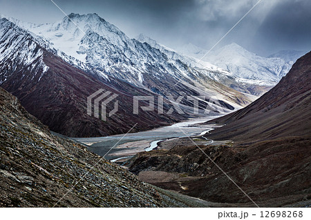 Severe mountains - View of Himalayas, India 12698268