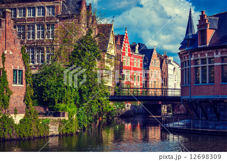 Ghent canal. Ghent, Belgium Ghent canal. Ghent, Belgium 12698309