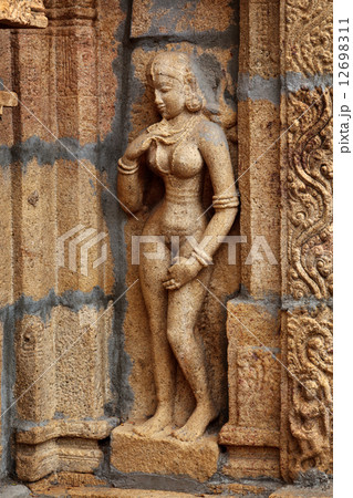 Bas reliefes in Hindu temple. Sri Ranganathaswamy Temple. Tiruch Bas reliefes in Hindu temple. Sri Ranganathaswamy Temple. Tiruch 12698311