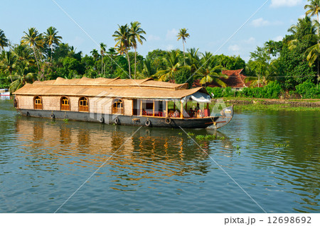 Houseboat on Kerala backwaters, India 12698692