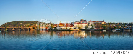 Panorama of Prague: Gradchany (Prague Castle), St. Vitus Cathedr 12698878