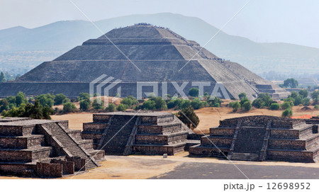 Panorama of Teotihuacan Pyramids Panorama of Teotihuacan Pyramids 12698952